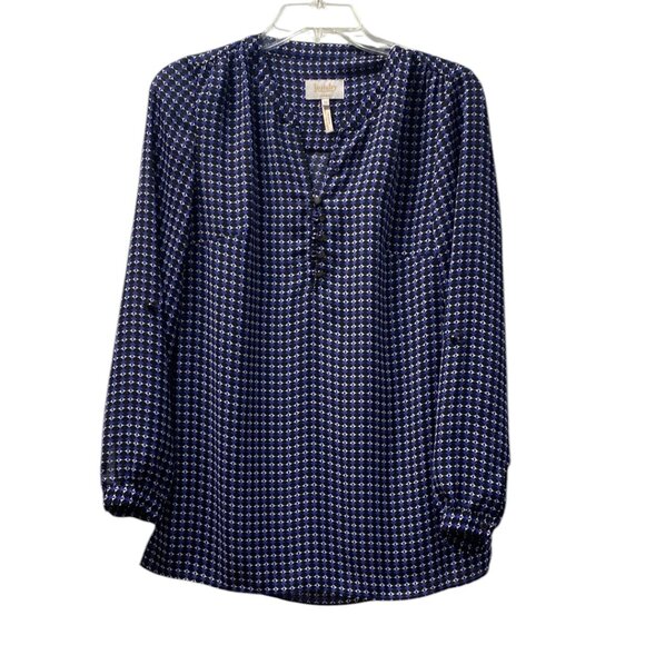 Women's Blouse from Laundry, by Shelli Segal, XS, Blue/white, long-sleeves - Picture 1 of 12